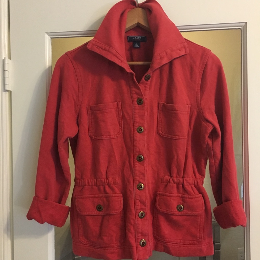 🍃Chaps Cotton Denim Utility Jacket Sz M